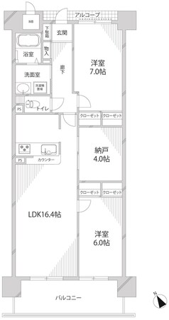 キャッスルコート東雲の物件間取画像